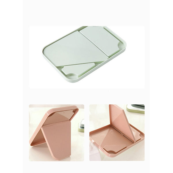 Högdefinitions hopfällbar kosmetisk spegel, bärbar, kosmetisk spegel fyrkantig, sovsal studenter skrivbord liten spegel.-Liten (15*10cm)-Rosa