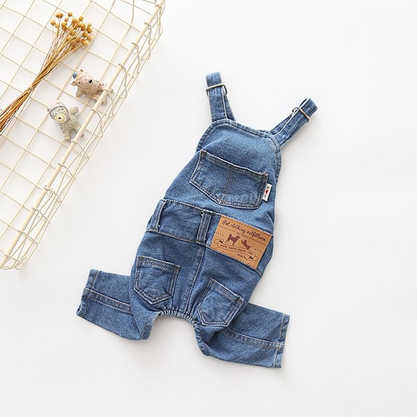 Koiran farkut, denim-haalarit, lemmikkien farkkuhaalarit, muodikkaat ja mukavat siniset housut koirille ja kissoille, pojille ja tytöille (sininen, XX-Large)