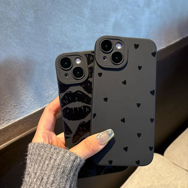 iPhone 16 Pro Max Skal 6,9 tum 2024, Estetisk Hjärtan Print iPhone 16 Pro Max Skal för Kvinnor Flickor Män, Silikon Skyddande Telefonfodral för iPhone Hearts iPhone 14