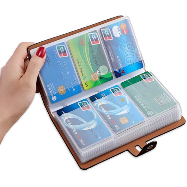 Credit Card Holder, Leather Business Card Organizer with 96 Card Slots, Credit Card Protector