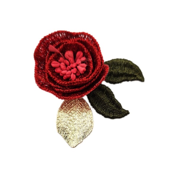 Tyg Rose Blommor Brosch Lapel Pin Badge Broscher Smycken Klänning Sjal Scarf Spänne Presenter för kvinnor Accessoarer