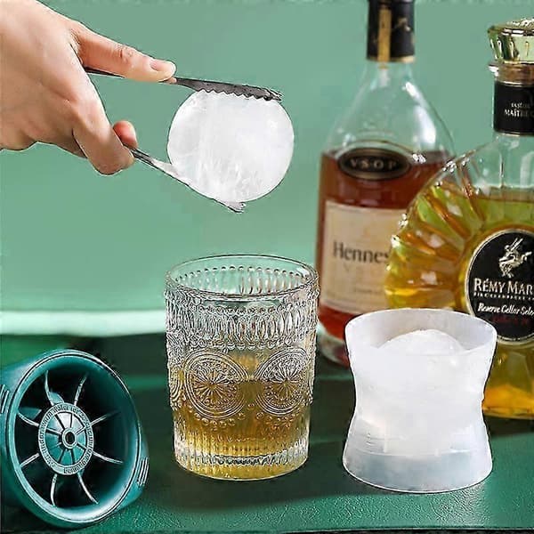 Rund isbitform, isballform, isformer for whisky, kuleisbiter for cocktailer, cola, drikke (sett med 3)