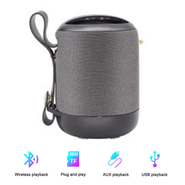 Bärbar Bluetooth-högtalare, större volym, vattentät Bluetooth 5.0-högtalare, TWS trådlös högtalare-BD05 grå