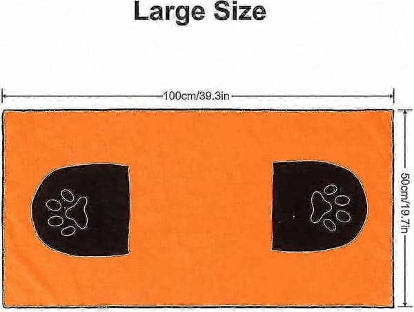 Mikrofiber kæledyrshåndklæde til hunde og katte, absorberende badehåndklæde til kæledyr