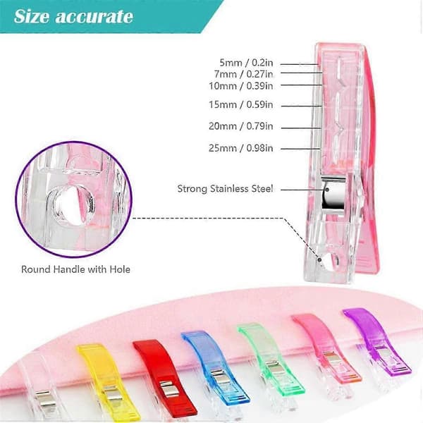 100 STK Store Syclips Stofclips Syartikler