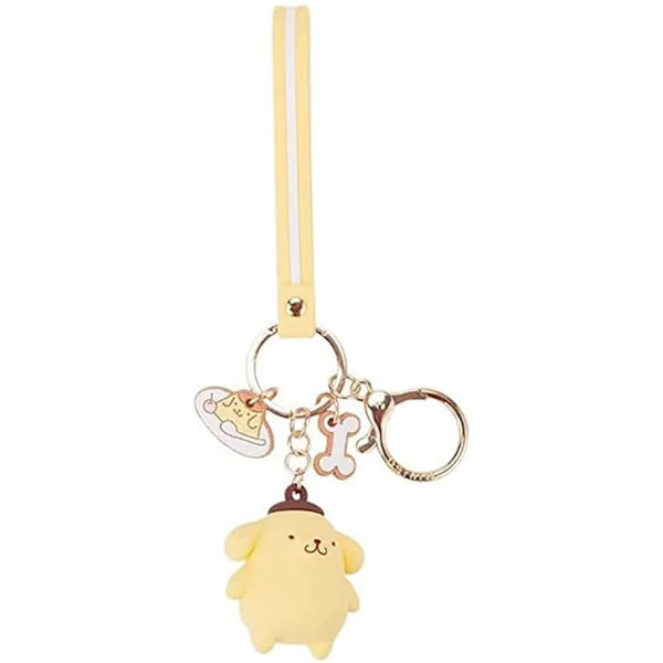 Söt Kawaii Tillbehör Anime Nyckelring Bedårande Nyckelring Nyckelring Nyckel Handväska Bil Charms-Pudding hund