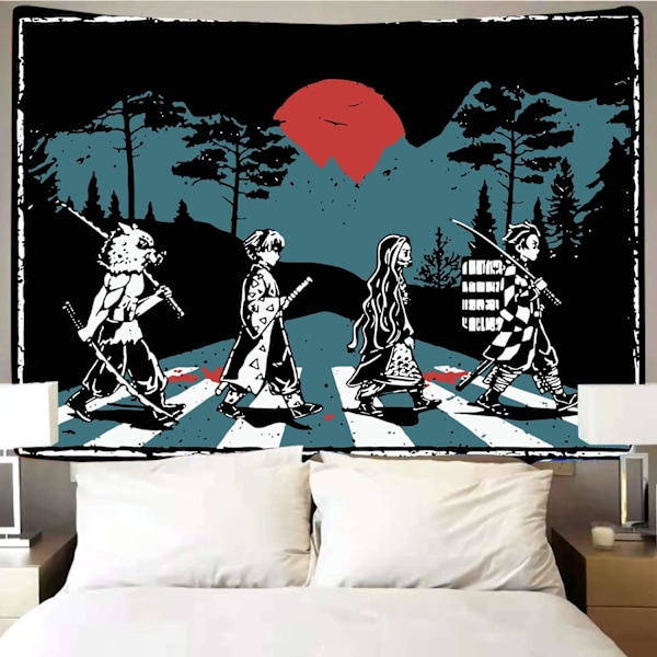 Anime-tapetti, seinävaate seinätaidekoriste, taustakuvajuliste, metallijuliste, makuuhuoneen demonimaalaus, 60x80 tuumaa