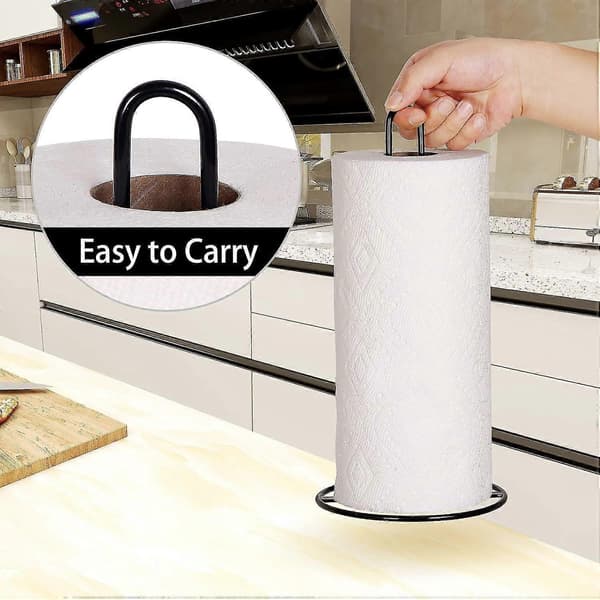 Frittstående rullholder, OBODING, papirhåndkleholder for standard og store ruller Svart