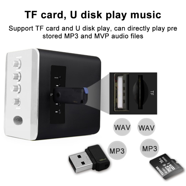 Mini USB 2.1 Wired Combo Högtalare Bas Musik Subwoofer för stationär bärbar dator Surfplatta Smartphone-Svart och vit