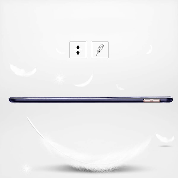 Ultra Slim Smart Case med gummerad flexibel TPU-baksida, automatisk viloläge/väckning och visnings-/typstativ för iPad Mini 5-helt blå