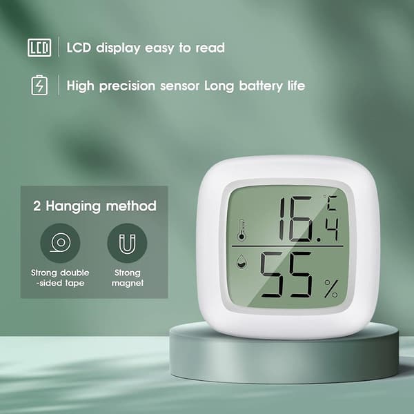 Hjemmetermometer 3 stk Mini LCD Bærbart Innendørs Hygrometer Termometer -20℃~60℃, 10%~99% RF Egnet for Barnerom, Eldrerom osv.