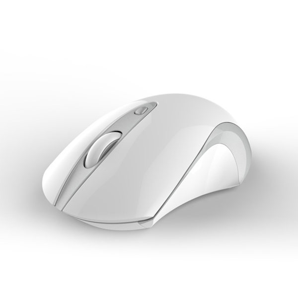 2.4G trådlös mus för användning på alla ytor, supersnabb scrollning, för Mac och Windows-datorer och bärbara datorer - gummi svart