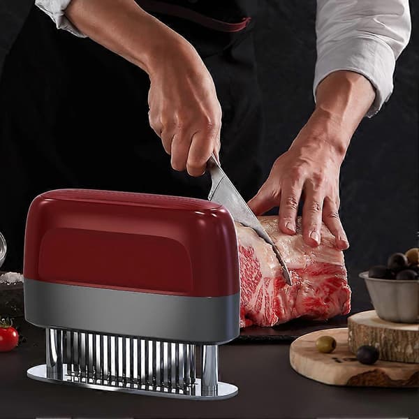 48-bladig köttmörare - rostfritt stål, ultralätt för att möra nötkött, biff - perfekt för B