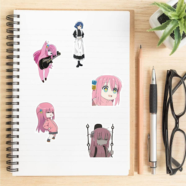Anime Stickers 50 stk. Japanske Tegneserie Stickers Vandtætte Vinyl Søde Stickers til Laptop Guitar Vandflaske Bagage Cykel Festforsyninger Dekoration