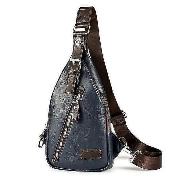 Læder Crossbody Brysttaske til Mænd Enkelt Skuldertaske