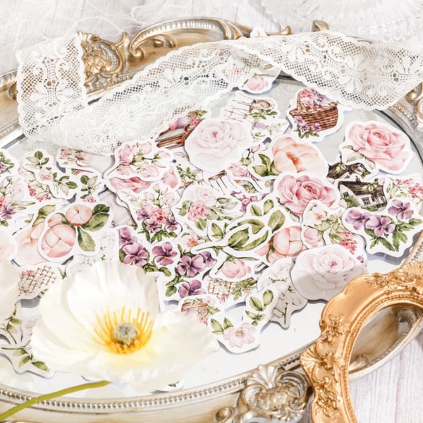Små Scrapbooking-Klistermærker i Æske, 2 Æsker/92 Stk, DIY Dekorative Forseglingsklistermærker til Album, Vandflasker, Gaveæsker, Notesbøger, Kalendere og Dagbøger - Have