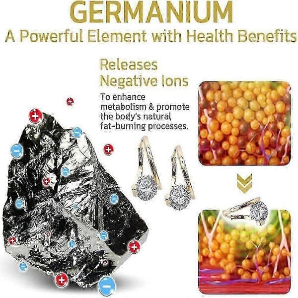Germanium øreringe til kvinder, lymfeterapi smykker, frigiver negative ioner, robuste og holdbare, guld eller sølv, 1 par Silver