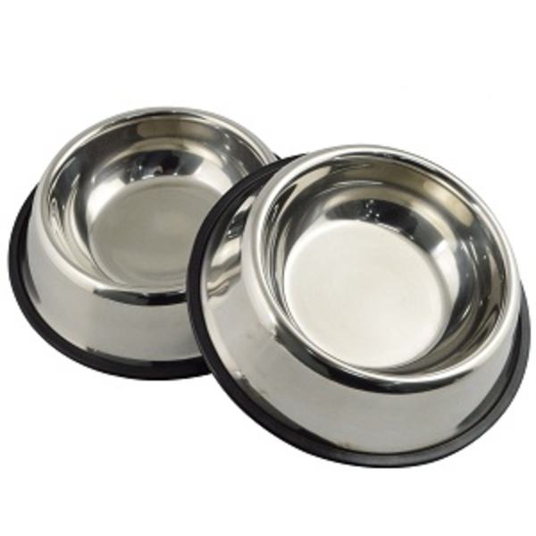 Rustfrit stål hundeskål med gummibase til små/mellemstore/store hunde, kæledyrsskål og vandskål perfekt valg
