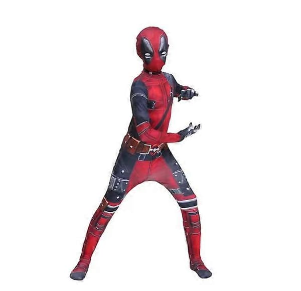 Deadpool Cosplay Barnekostyme Superhelt Rollespill Karnevalsklær Hodeplagg Hansker
