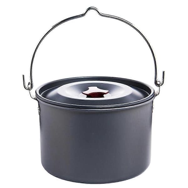 4L campinggryta i aluminiumlegering - Utomhusköksutrustning med förvaringsväska för vandring, picknick, backpacking