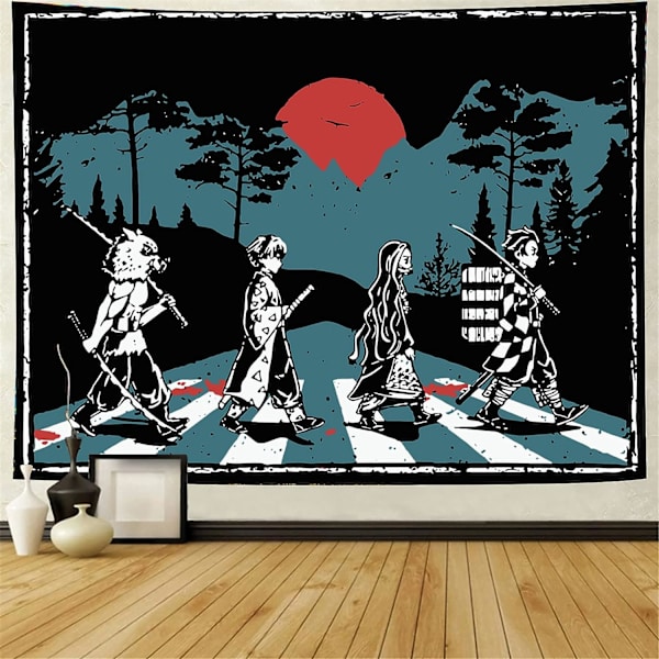 Anime-tapetti, seinävaate seinätaidekoriste, taustakuvajuliste, metallijuliste, makuuhuoneen demonimaalaus, 60x80 tuumaa