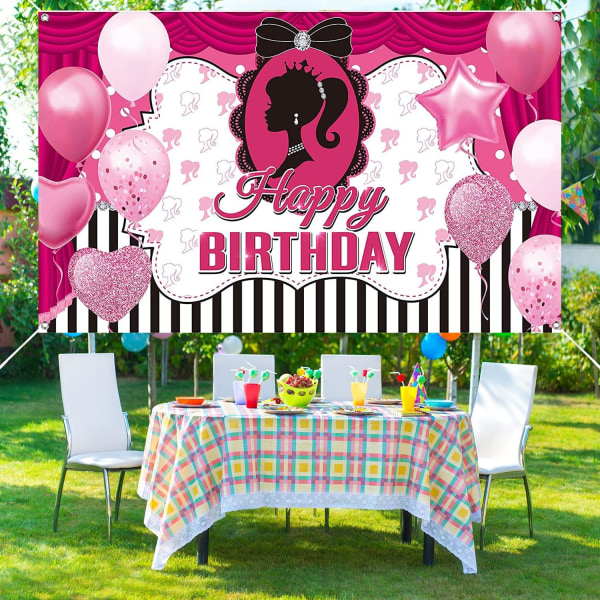 Prinsesse Bursdagsparty Bakgrunn Rosa Prinsesse Tema Bakgrunn Banner Prinsesse Fotografi Bakgrunn for Jente Bursdag Dekorasjoner Forbruksvarer