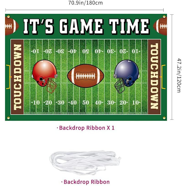 Fotbollsfest Dekorationer Fotboll Bakgrund Fotboll Bowl Spel Banner Fotboll Fotbollstema Touchdown Födelsedag Foto Bakgrund
