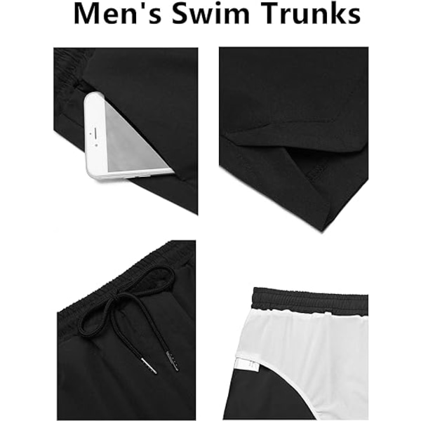 Badbyxor för män, snabbtorkande badshorts, badkläder, baddräkt