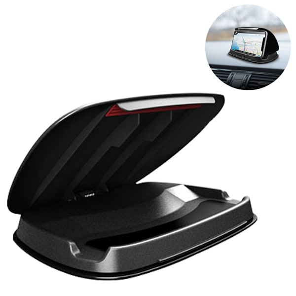 Suuri 17,5*12*2cm Auton Matkapuhelimen Keskikonsolin Kiinnike - Musta