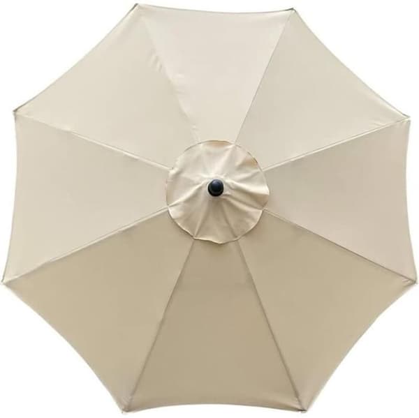 Erstatningsparasollduk 8 Ribber Diameter 3m Vanntett Erstatningsstoff UV-bestandig Beige