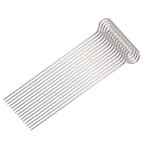 Gjenbrukbare grillspyd i rustfritt stål, 30 stk 20X1.8X0.2CM Silver