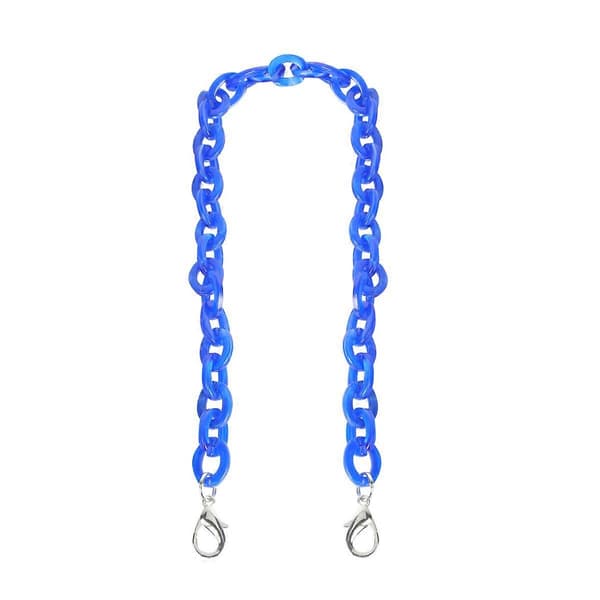 Ersättningskedja för väskrem Blå legering Dubbla ändspännen Remmar Modeaccessoar 60x2x2cm 1-pack