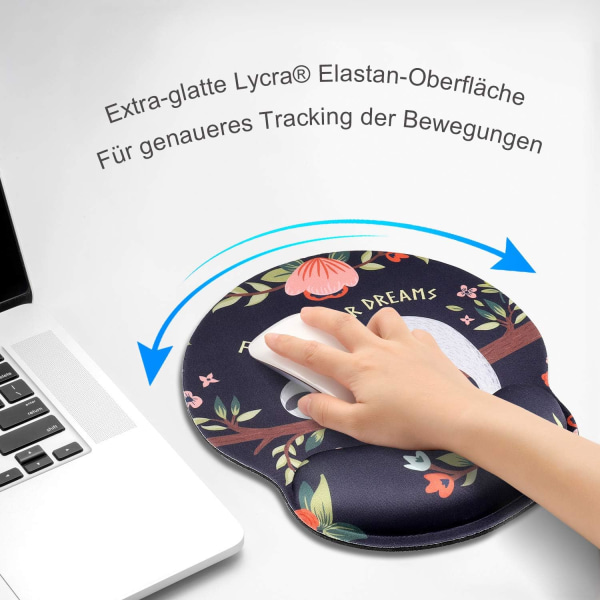 Ergonomisk Musematte Datamusmatte for Hjemmekontor Bærbar Gaming
