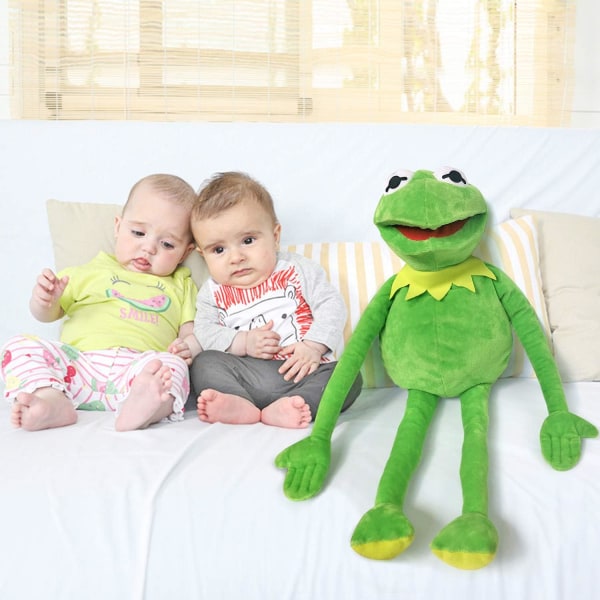 Groda Handdocka, Kermit The Frog Plysch Leksak för Pojkar & Flickor, Dockteater Show Mjuk Groda Docka för Rollspel - 24 Tum