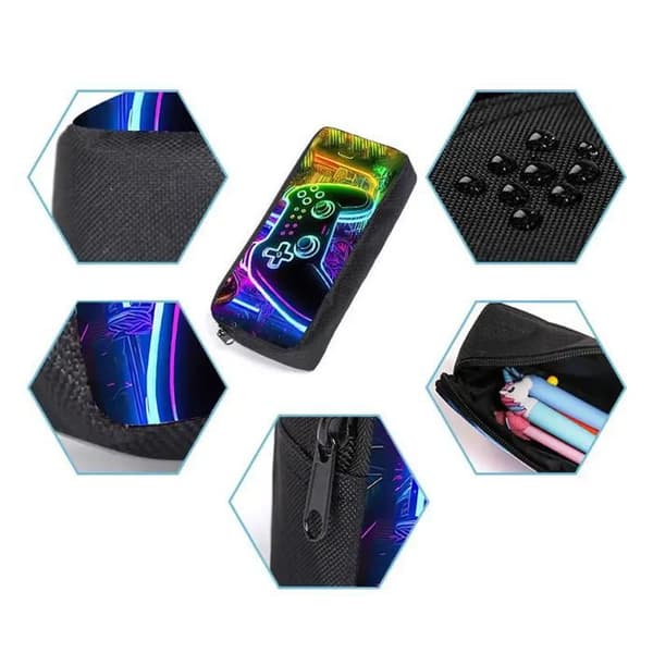 3D-printed Game Controller Backpack, Cute PVC Material with Decals, with Adjustable Shoulder Straps, Suitable for Going Out