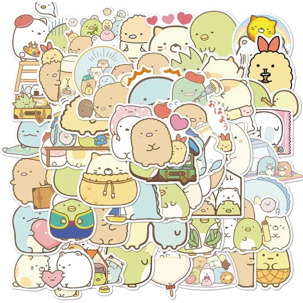 50 st Kawaii Sumikkogurashi-klistermärken Tecknad japansk anime-klistermärke Vattenflaskor Bagagefest Presentdekal för barn, flickor, tonåringar (summa)