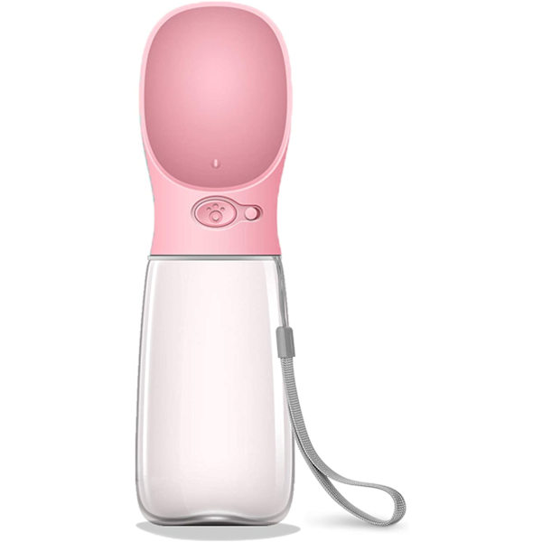 Hunde Vandflaske, Bærbar Kæledyr Vandflaske Til Gåture Lækagesikker Hvalp Hunde Vanddispenser Til Udendørs, Rejser, Vandreture-Pink