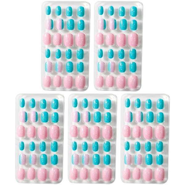 5 st bärbara nagelbitar färdiga nagelkonst barnplåster-20 smink