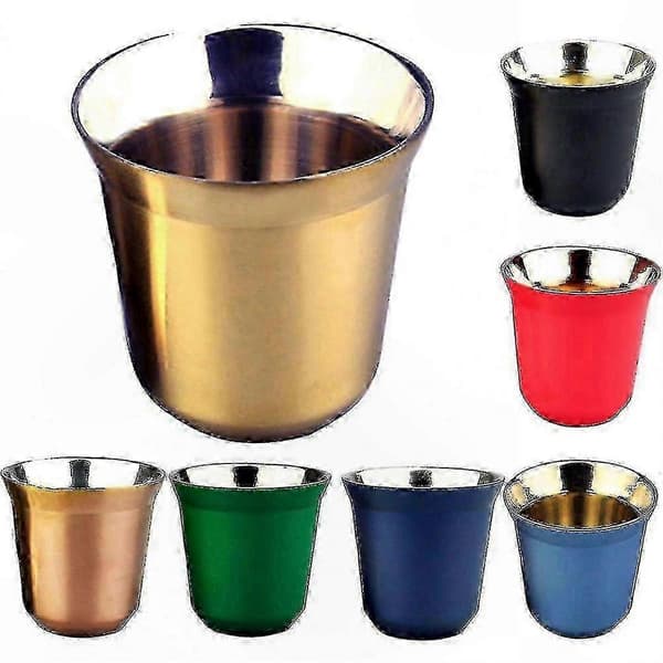 Nespresso Pixie Isoleret Espressokrus 80 ml, Termisk Kapsel Kaffekop