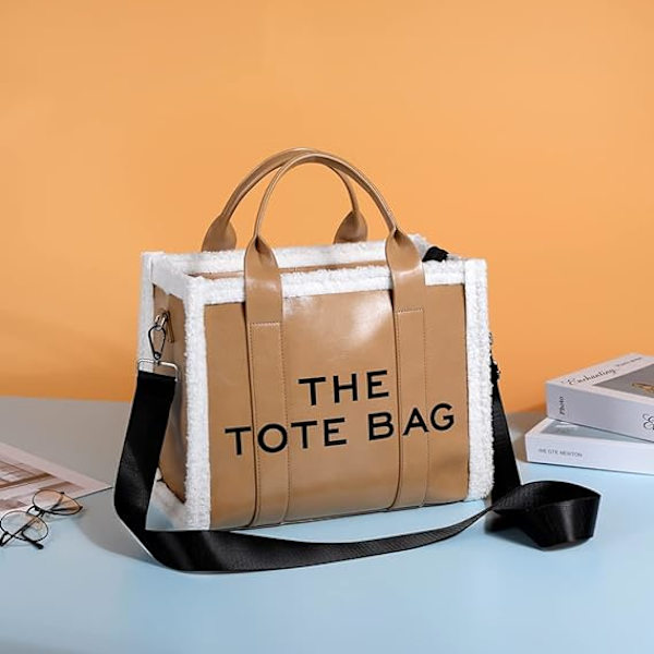 Canvas Tote Bags för kvinnor Handväska Tote Väska med dragkedja Canvas Crossbody Väska för kontor, resor, skola
