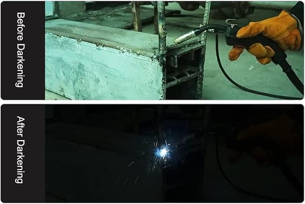Panoramic Welding Goggles Solar Powered Auto Darkening Welding Lens Safety Eye Protection Glasses Welding Tool