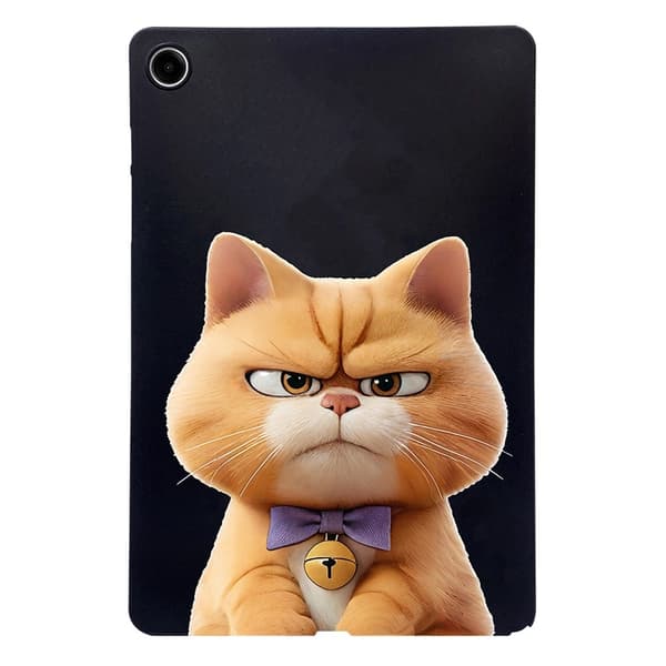 For Samsung Galaxy Tab A11+ Case Pattern Print Slim TPU Protective Shell Cat Svart black