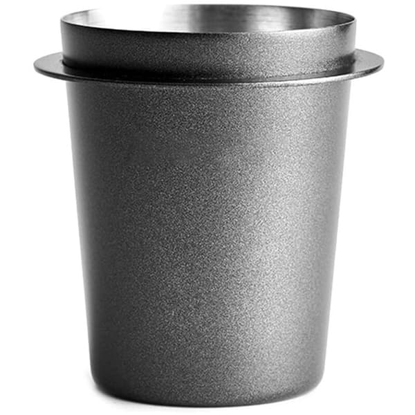 Kaffedoseringskopp, doseringskopp i rustfritt stål, pulvermatingskopp, del til kaffemaskin (svart)