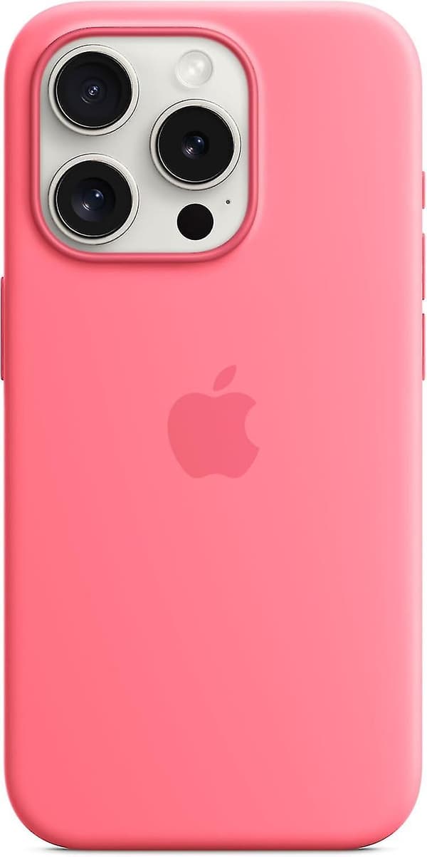 Til Apple iPhone 15 Pro silikonecover med MagSafe (pink)