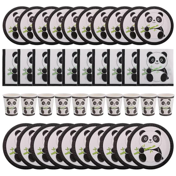 Fest Panda Papir til Fødselsdag 1Sæt