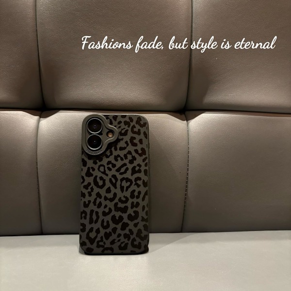 for iPhone 16 Pro Max Deksel 6.9 Tommer 2024, Estetisk Hjerteprint iPhone 16 Pro Max Deksel for Kvinner Jenter Menn, Silikon Beskyttende Telefondeksel for iPhon Leopard Print iPhone 16 Plus