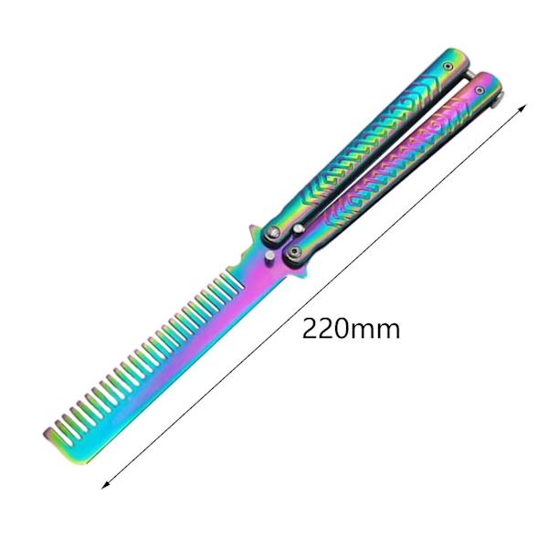 Butterfly Comb Moustache Metal Folding Practice Tool Comb for Training