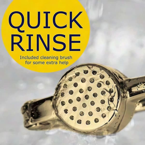 Premium vitlökspress - Lätt att pressa, rostfri och diskmaskinsäker - Guld