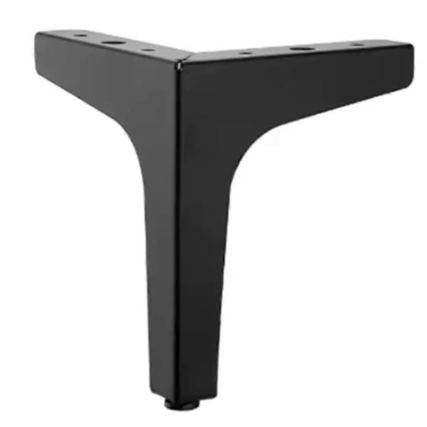 4 stk. møbelben i metal til sofa, bord, seng, stol, skrivebord, kommode, skabsstøtte, møbelbeslag