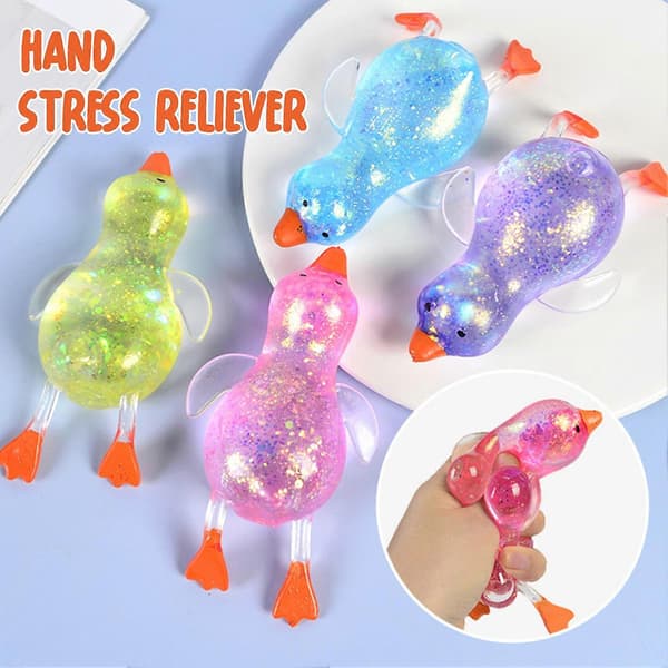 Glitrende And Fidget – til Stresslindring – med Blødt Materiale random color 1